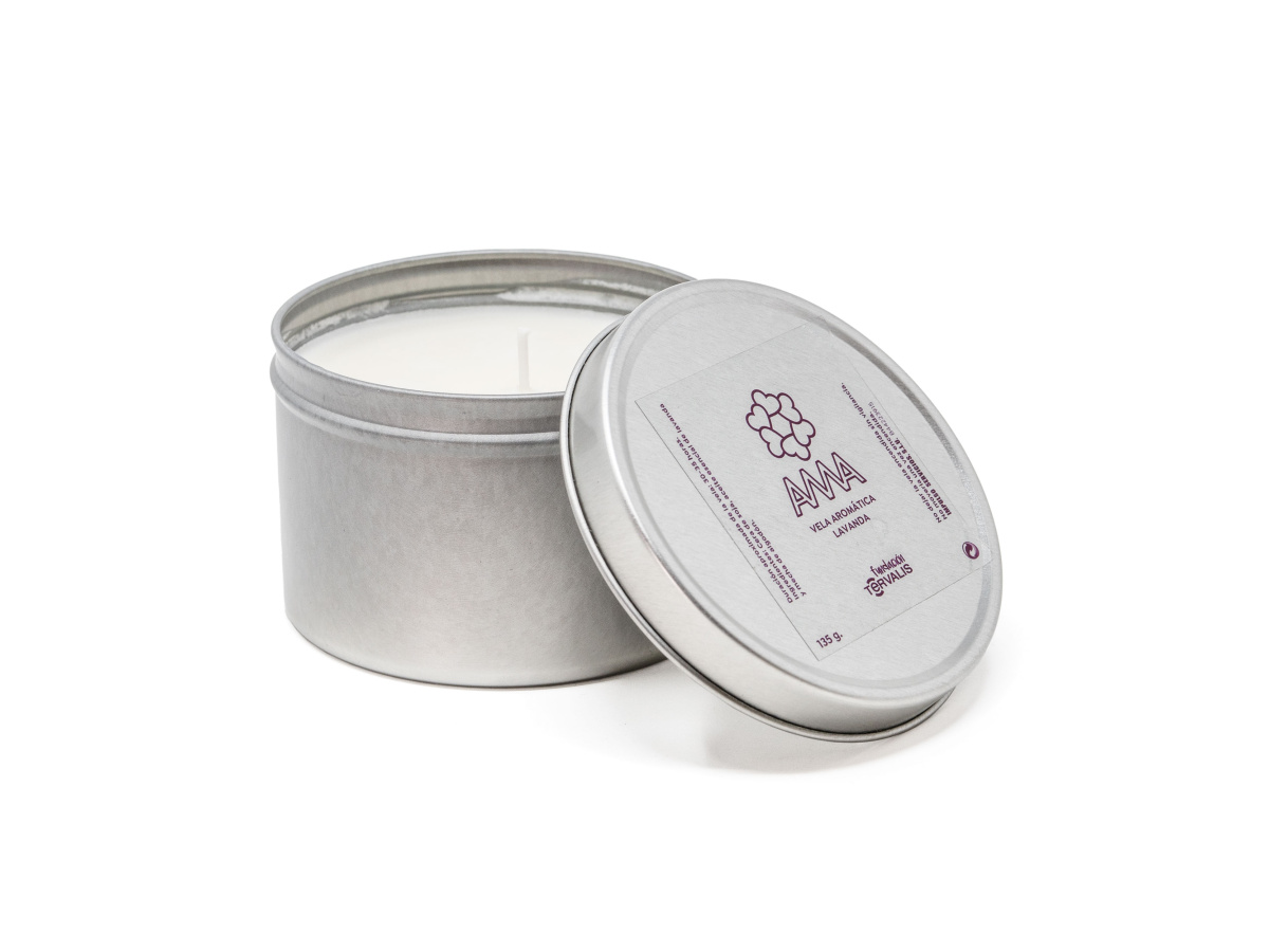 Vela aromática lavanda lata blanca