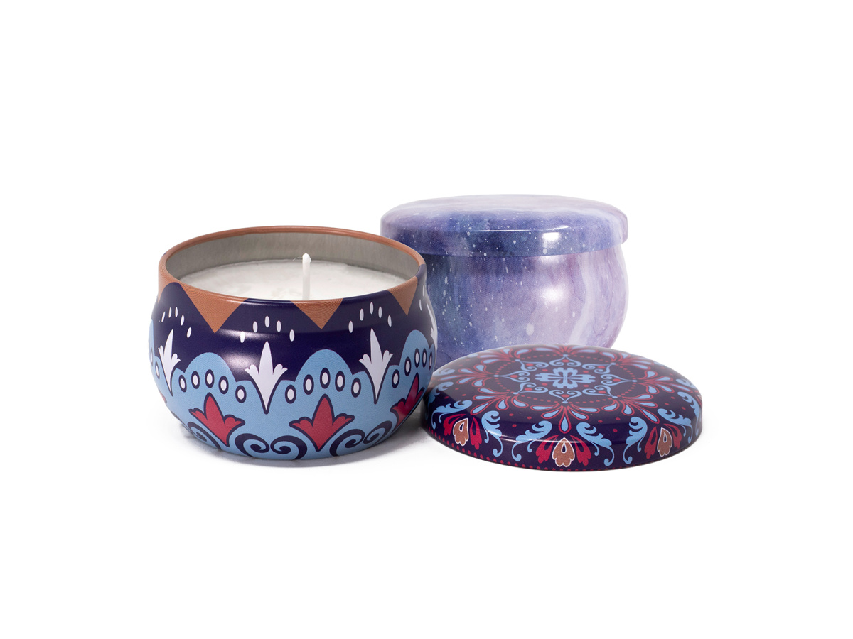 Vela aromática lavanda lata colores